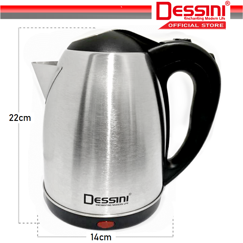DESSINI ITALY 1.8L + 1.1L Glass Electric Kettle Temperature Control