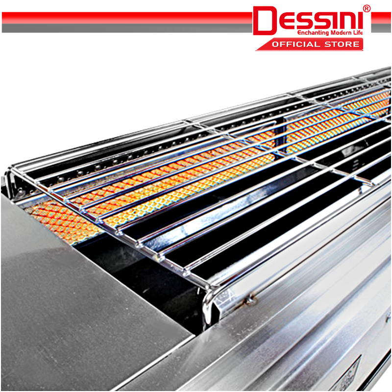 DESSINI ITALY CE Approval 2800Pa Gas BBQ Grill Stove Non Stick