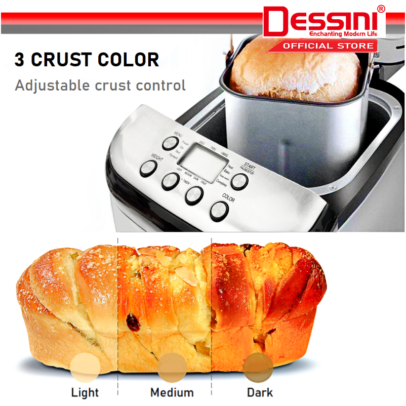DESSINI ITALY 19In1 Programmes 1KG LCD Automatic Bread Maker