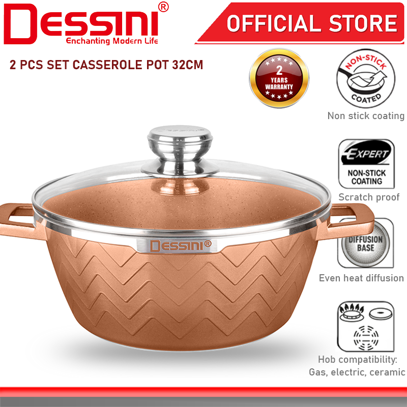 DESSINI ITALY Wave Series Granite Die Cast Aluminium Non Stick