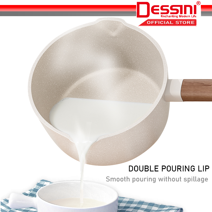 DESSINI ITALY 18CM Euro Maifan Stone Sauce Pan Induction Non Stick Milk