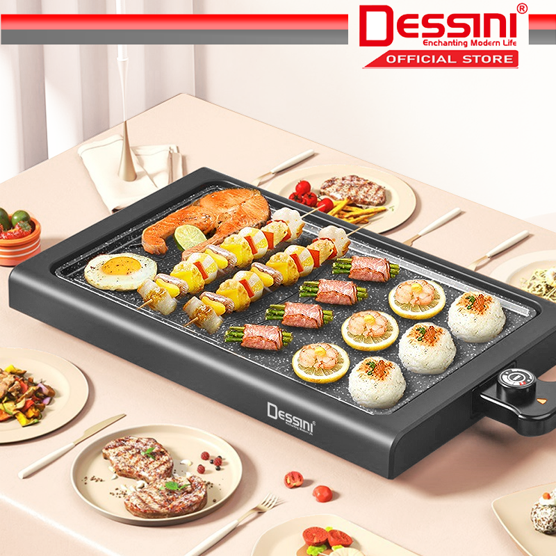 DESSINI ITALY Electric BBQ Grill Steak Frying Pan Teppanyaki Barbecue