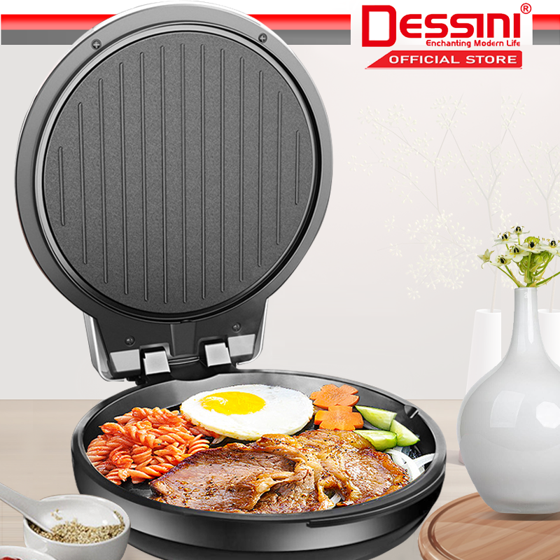 DESSINI ITALY 180° Open 26CM Double Sided NonStick Electric Baking Pan
