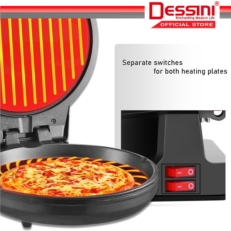 DESSINI ITALY 180° Open 40CM Double Sided NonStick Electric Baking Pan