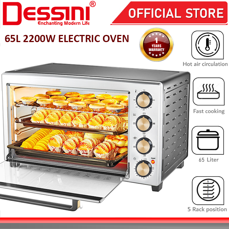 DESSINI ITALY 65L Electric Rotisserie Oven Convection Hot Air Fryer