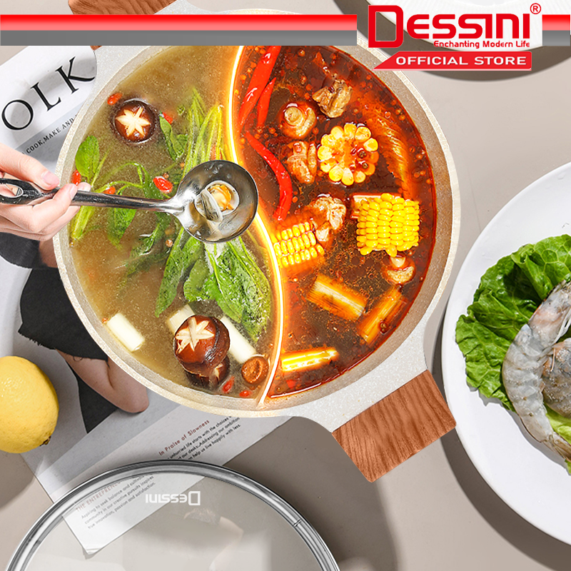 DESSINI ITALY 30CM Euro Maifan Stone Casserole Induction Double Flavor