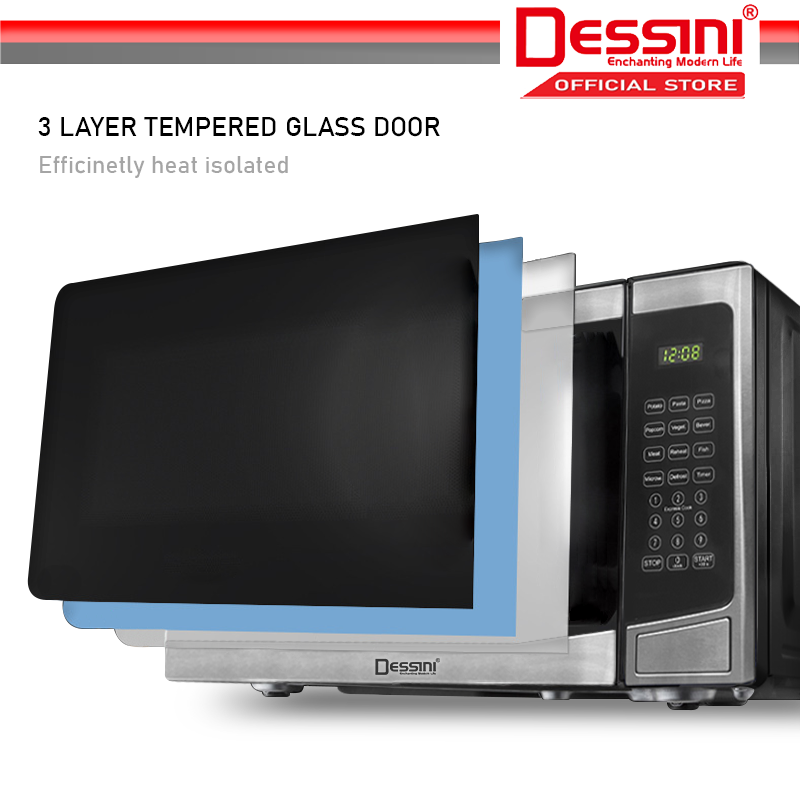 DESSINI ITALY 34L Countertop Digital Microwave Oven 10Power Level