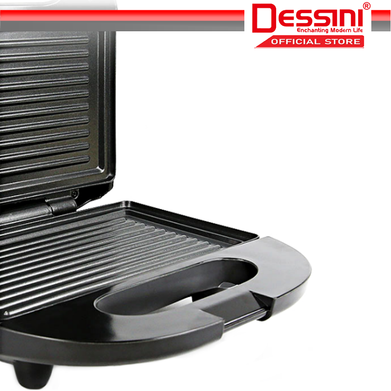 DESSINI ITALY Double Sided Electric Pizza Panini Waffle Sandwich Maker
