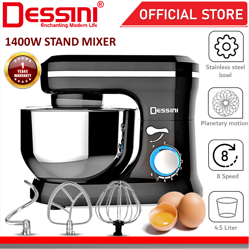 DESSINI ITALY 8 Speed Electric Stand Mixer Egg Beater Blender Grinder
