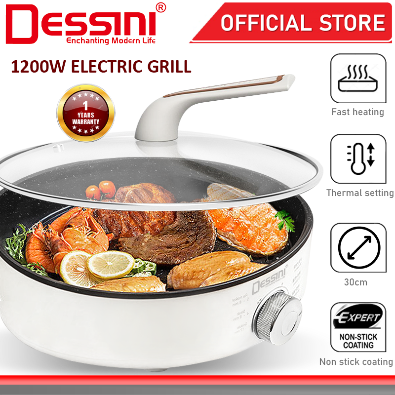 DESSINI ITALY Electric Cooker Steamboat Hot Pot Non Stick Frying Wok